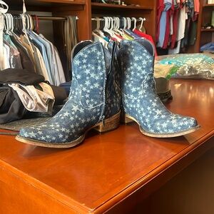 Roper denim stars booties. Cowgirl western rodeo